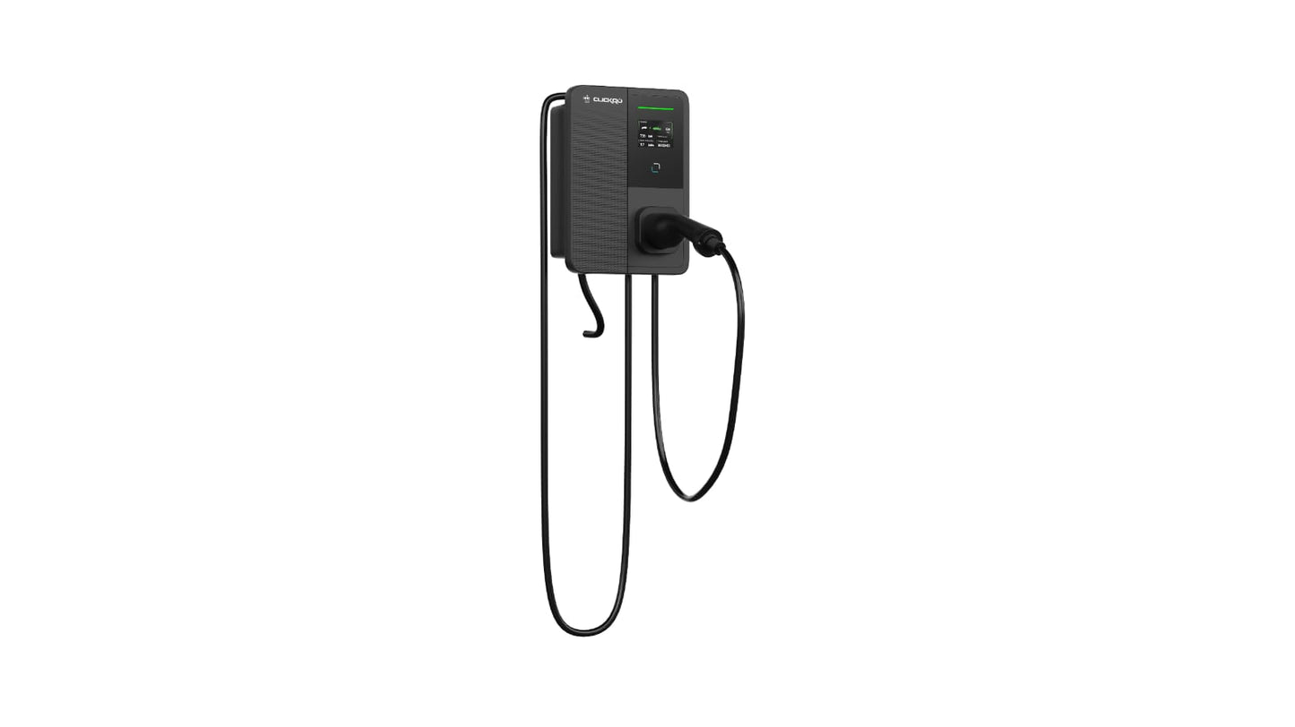 ClickQu 22kW AC Wall Charger - Three Phase - Tethered - With Screen